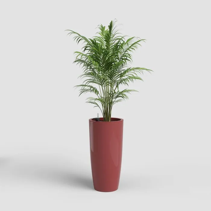 Artevasi Santorini SWS 78 BR - Pot de fleurs intérieur/extérieur - Plastique résistant UV - Rouge foncé - Ø40 x H78 cm - 72 L