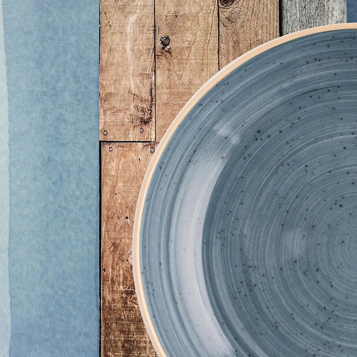 Ariane Assiette Creuse Porcelaine Terra Bleue 21 cm