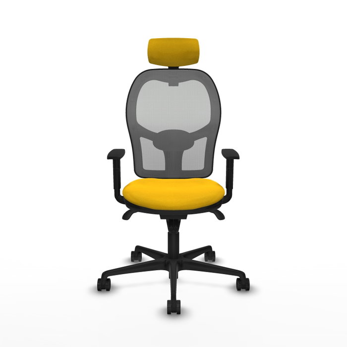 Chaise de Bureau avec Appui-tête Piqueras y Crespo 1D036N2 Jaune Chaise de Bureau avec Appui-tête Piqueras y Crespo 1D036N2 Jaune