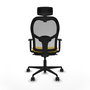 Chaise de Bureau avec Appui-tête Piqueras y Crespo 1D036N2 Jaune