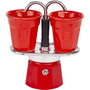Bialetti Set Mini-express Inox / Rouge avec 2 tasses
