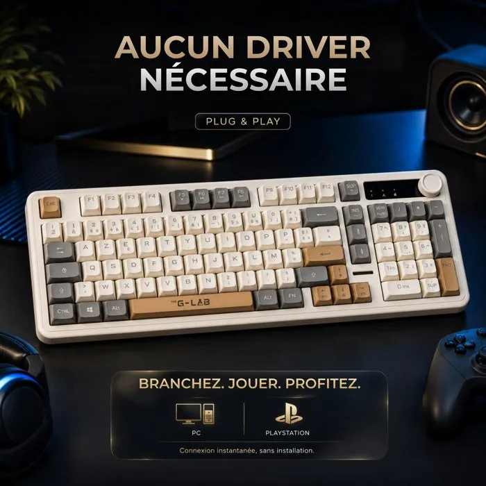 The G-Lab KEYZ CAESIUM EX Clavier Gamer Membrane Rainbow The G-Lab KEYZ CAESIUM EX Clavier Gamer Membrane Rainbow