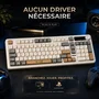 The G-Lab KEYZ CAESIUM EX Clavier Gamer Membrane Rainbow