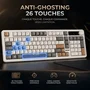 The G-Lab KEYZ CAESIUM EX Clavier Gamer Membrane Rainbow