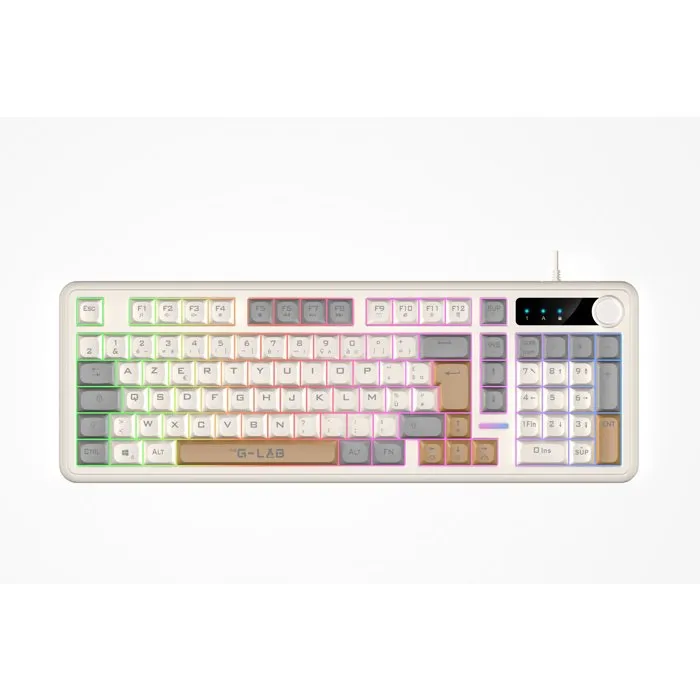 The G-Lab KEYZ CAESIUM EX Clavier Gamer Membrane Rainbow The G-Lab KEYZ CAESIUM EX Clavier Gamer Membrane Rainbow