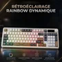The G-Lab KEYZ CAESIUM EX Clavier Gamer Membrane Rainbow