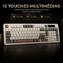 The G-Lab KEYZ CAESIUM EX Clavier Gamer Membrane Rainbow