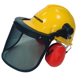 MAURER Casque avec visière, protecteur facial à grille et protecteur auditif