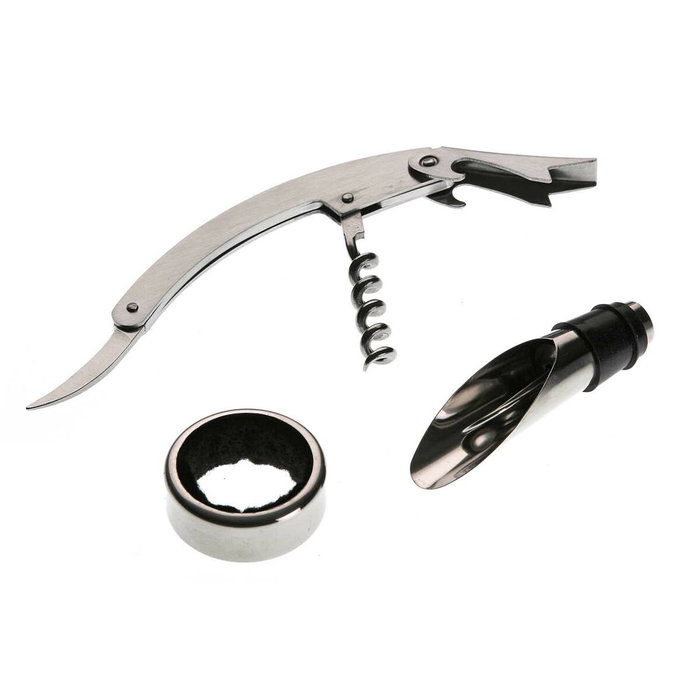 Set d'Accessoires pour Vin Versa Bois 4 x 30 x 10,5 cm