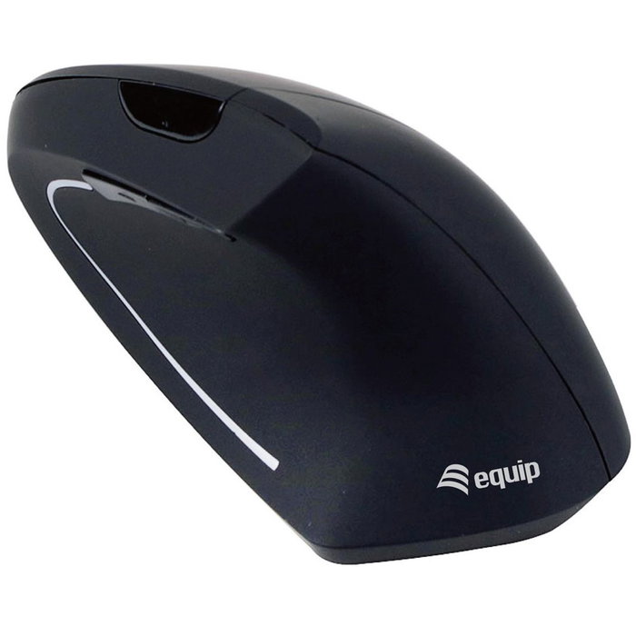 Equip 245110 Souris Ergonomique Optique Sans Fil 2.4GHz, 800-1200-1600 DPI, Noir