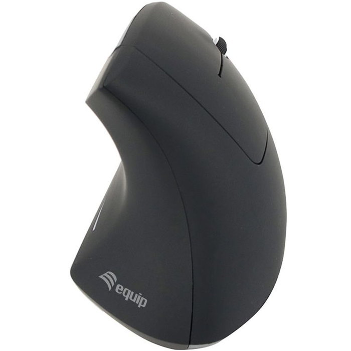 Equip 245110 Souris Ergonomique Optique Sans Fil 2.4GHz, 800-1200-1600 DPI, Noir