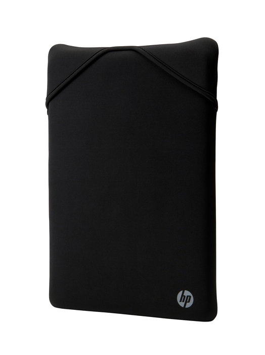 HP Housse de protection réversible pour ordinateur portable 14 pouces, Motif géométrique, Noir et Argent