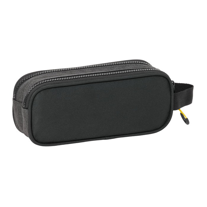 Trousse Fourre-Tout Double Munich Topo Noir 21 x 8 x 6 cm