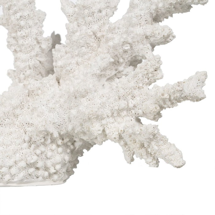 BigBuy Home Figurine Décorative Corail Blanc en Résine