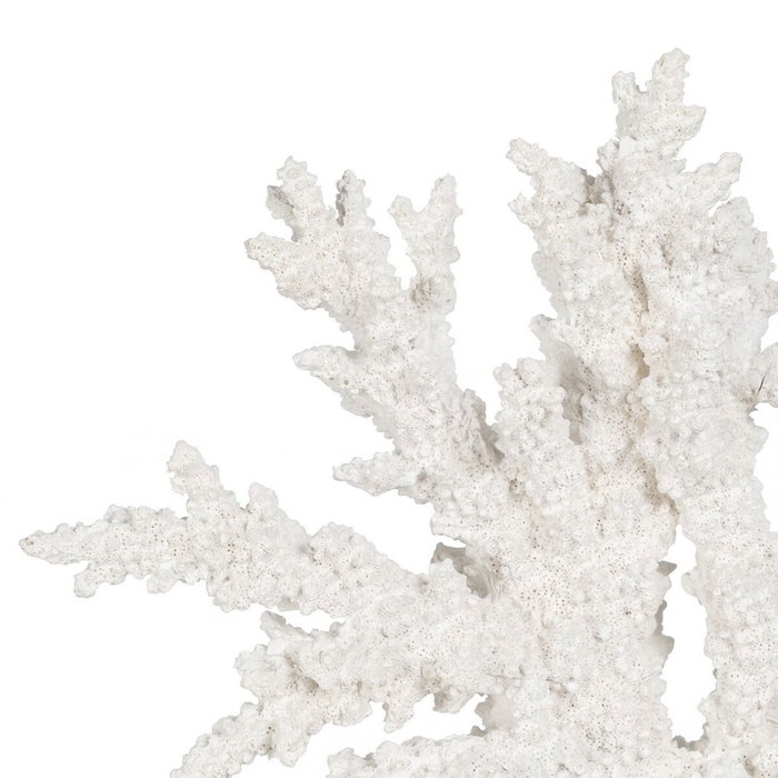 BigBuy Home Figurine Décorative Corail Blanc en Résine
