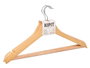 KIPIT Set de 24 perchas en madera natural marron