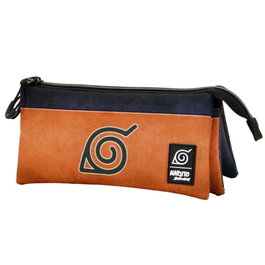 Karactermania - Porte-tout triple résistant aux liquides en matériau recyclé, symbol Naruto Shippuden, 23x11x7 cm
