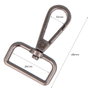 Innspiro Mousqueton à anneau rectangulaire zamak argent vieilli 26 mm, lot de 5