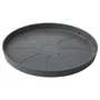 Deroma Origin Soucoupe pour plantes - Gris - 49.5 x 4.5 cm - En plastique recyclé résistant au gel et aux UV