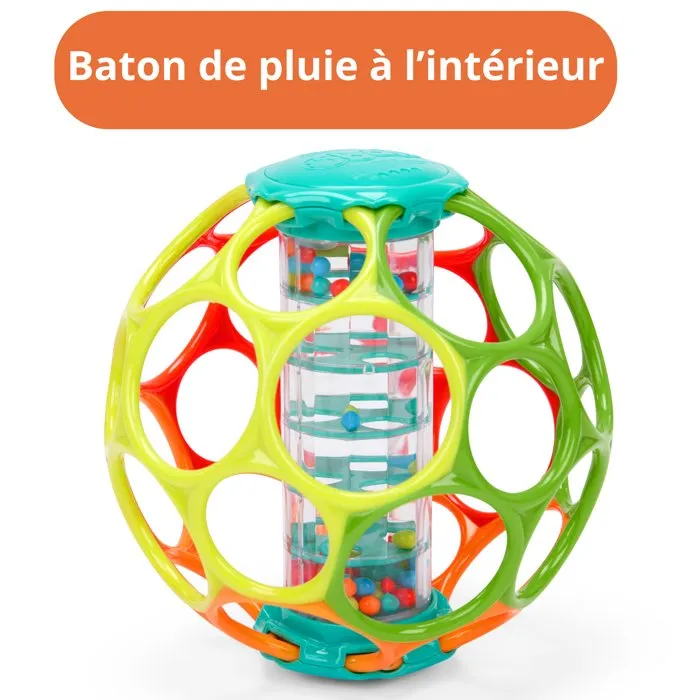 Bright Starts Oball Hochet pour bébé - Rollin' Rainstick, Bâton de pluie avec perles multicolores et sons d'eau ludiques, Jouet d'éveil de 3 à 36 mois Bright Starts Oball Hochet pour bébé - Rollin' Rainstick, Bâton de pluie avec perles multicolores et sons d'eau ludiques, Jouet d'éveil de 3 à 36 mois