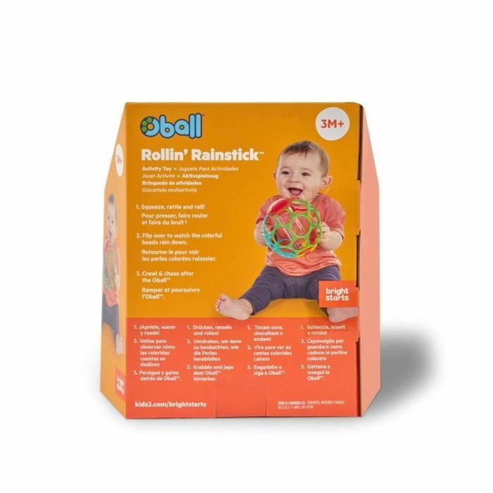 Bright Starts Oball Rollin' Rainstick - Hochet pour bébé multicolore
