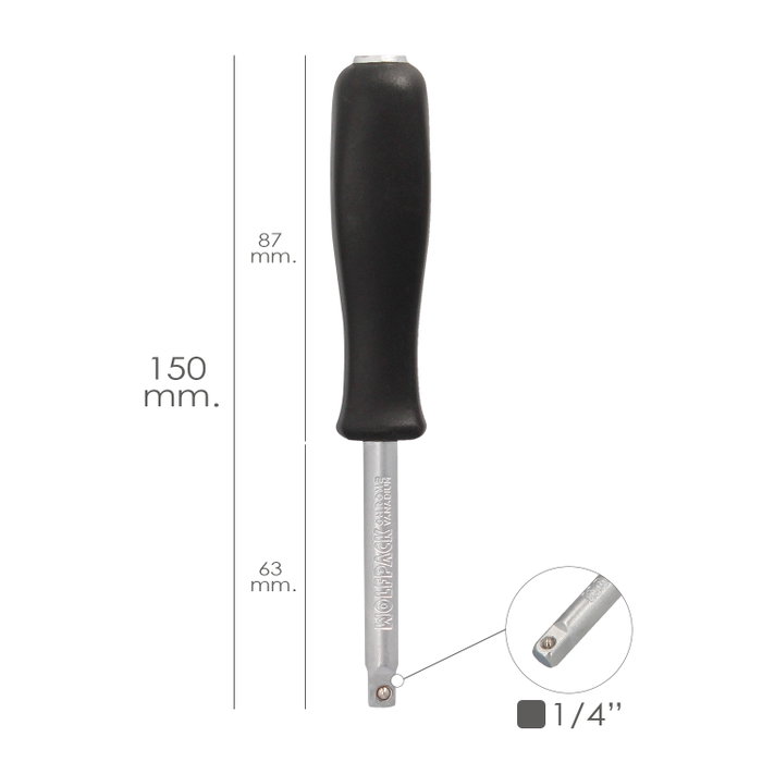 WOLFPACK LINEA PROFESIONAL Emmancheur de tournevis 1/4 pour adaptation de douilles WOLFPACK LINEA PROFESIONAL Emmancheur de tournevis 1/4 pour adaptation de douilles