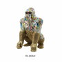 DKD Home Decor Figurine Décorative Gorille Doré Multicouleur
