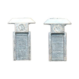 Edm Entrée de pêne modèle 6818-22, Zamak zincé, lot de 2