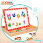 WOOMAX Pizarra magnética Disney en madera, 29,5x22 cm, pizarra magnética con 48 piezas, a partir de 4 años