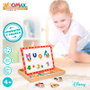 WOOMAX Pizarra magnética Disney en madera, 29,5x22 cm, pizarra magnética con 48 piezas, a partir de 4 años