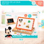 WOOMAX Pizarra magnética Disney en madera, 29,5x22 cm, pizarra magnética con 48 piezas, a partir de 4 años