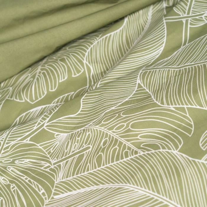 Today Parure de lit Sunshine imprimé floral vert 240x220 cm