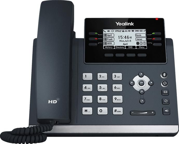 Yealink T42U - Téléphone IP professionnel avec écran LCD 2.7", Optima HD Voice, Bluetooth, Wi-Fi, PoE, 12 comptes SIP et ports USB Yealink T42U - Téléphone IP professionnel avec écran LCD 2.7", Optima HD Voice, Bluetooth, Wi-Fi, PoE, 12 comptes SIP et ports USB