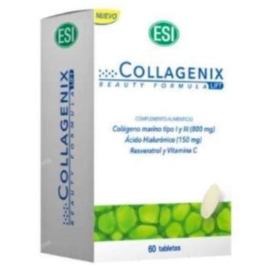 Trepatdiet-Esi Collagenix Lift 60 comprimés - Complément alimentaire collagène marin type I et III, acide hyaluronique, resveratrol, vitamine C, zinc, cuivre Trepatdiet-Esi Collagenix Lift 60 comprimés - Complément alimentaire collagène marin type I et III, acide hyaluronique, resveratrol, vitamine C, zinc, cuivre
