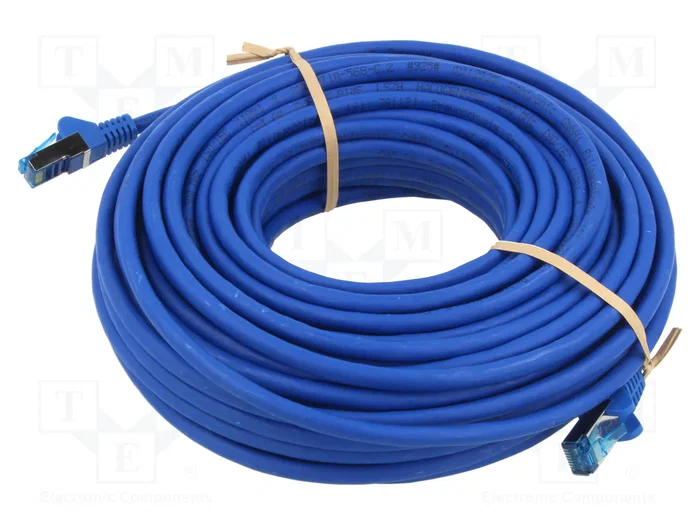 GOOBAY Câble Ethernet Patch Cord S/FTP Cat 6a 20m Bleu