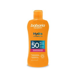 Babaria - Lait Solaire Hydratant à l'Aloe Vera SPF 50, Indice de Protection Très Haute, Flacon 200 ml