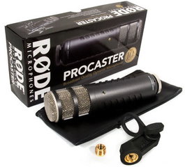 RODE Procaster Microphone dynamique pour streaming et broadcast avec capsule dynamique, sortie équilibrée et suspension interne