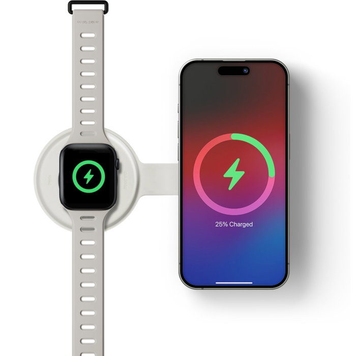 Native Union Voyage 2-en-1 Qi2 Foldable Wireless Charger Sand