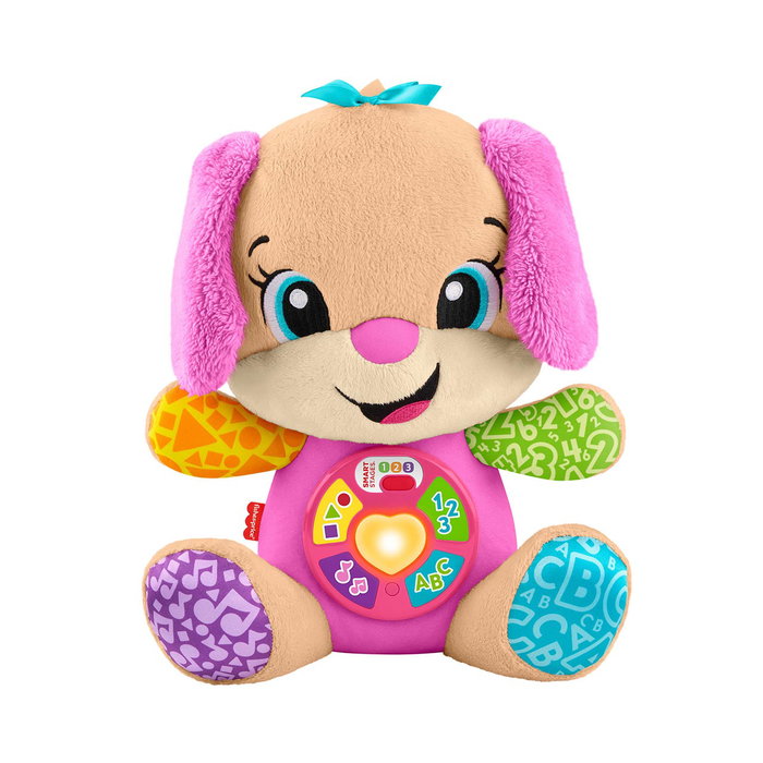 Fisher-Price Peluche Perrita Ríe y aprende avec lumières et sons