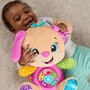 Fisher-Price Peluche perrita Ríe y aprende - Peluche chiot interactive avec lumières et sons, 30x25x13 cm