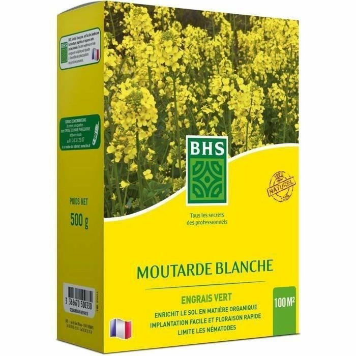 BHS Engrais Verts - Moutarde Blanche 500g BHS Engrais Verts - Moutarde Blanche 500g