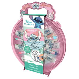 KIDS LICENSING Set de Papeterie de Voyage Stitch Disney - Trousse, Bloc-notes et Accessoires (210 * 170 * 40 mm)