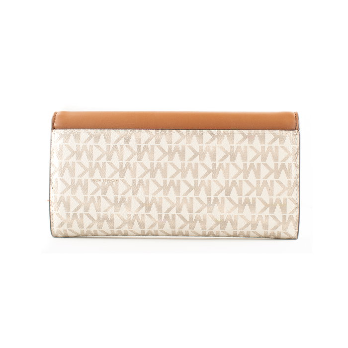 Michael Kors Portefeuille Jet Set Travel 35F3GTVE7B-VANILLA Beige en Toile