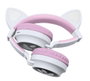 Lexibook Casque Bluetooth 2 en 1 avec Oreilles de Chat et Lumières - Rose