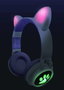 Lexibook Casque Bluetooth 2 en 1 avec Oreilles de Chat et Lumières - Rose