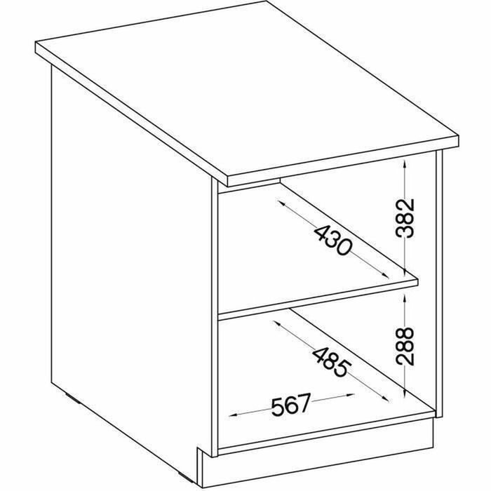 LASSEN Meuble bas 2 portes battantes - Chêne sonoma LASSEN Meuble bas 2 portes battantes - Chêne sonoma
