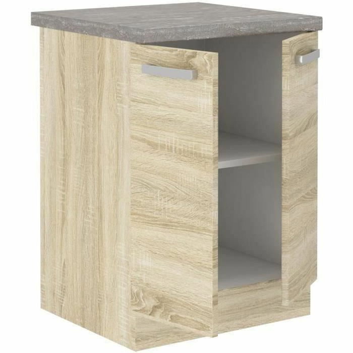 LASSEN Meuble bas 2 portes battantes - Chêne sonoma LASSEN Meuble bas 2 portes battantes - Chêne sonoma