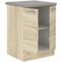 LASSEN Meuble bas 2 portes battantes - Chêne sonoma