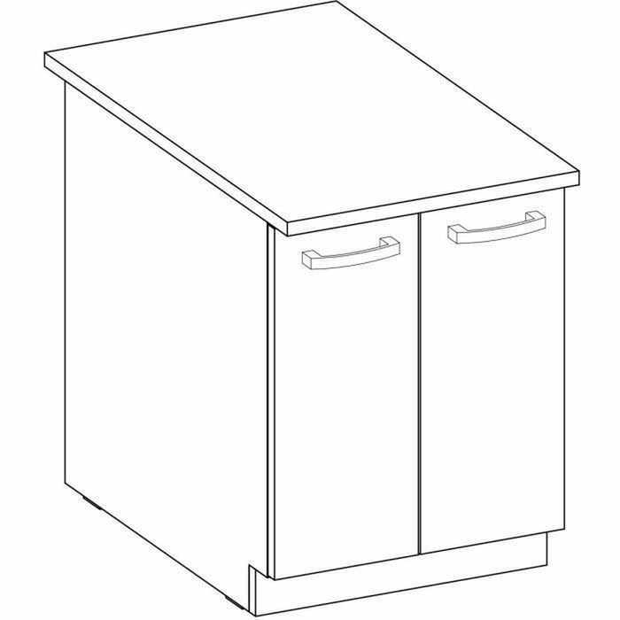 LASSEN Meuble bas 2 portes battantes - Chêne sonoma LASSEN Meuble bas 2 portes battantes - Chêne sonoma