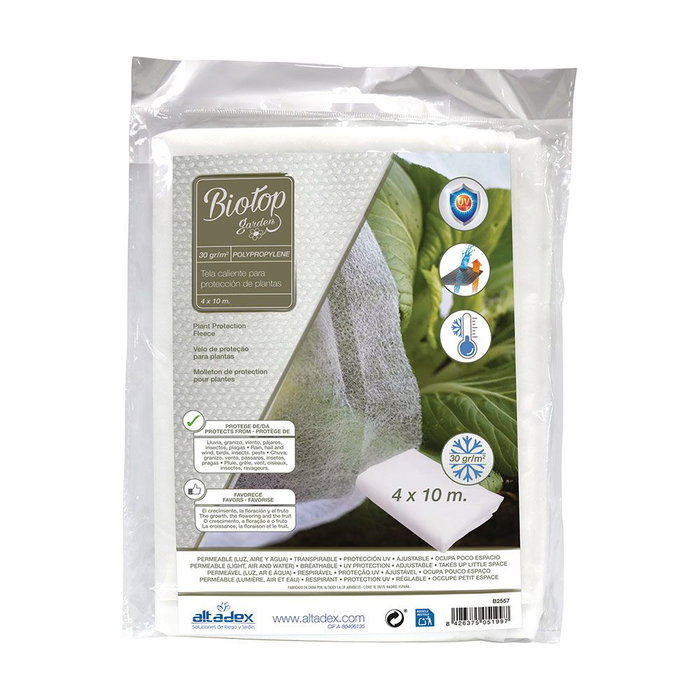 Biotop Toile de protection de cultures 4 x 10 m 30g/m² Biotop Toile de protection de cultures 4 x 10 m 30g/m²